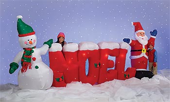 Gemmy Inflatable Christmas Lawn Decoration - NOEL Lawn Christmas Greetings