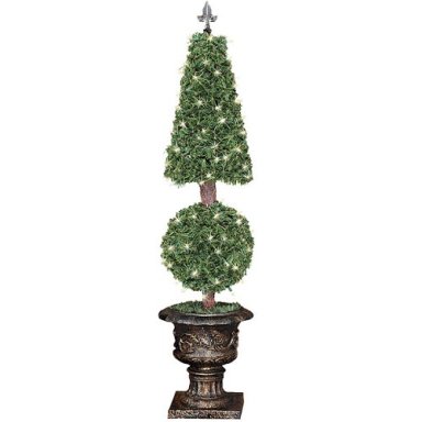3 Feet PreLit Topiary with Clear Lights - Lighted Christmas Topiary