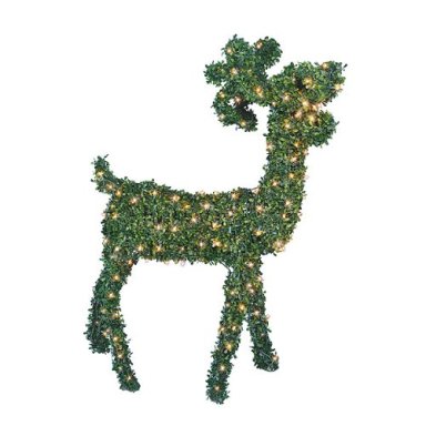 Topiary Standing Buck - Lighted Christmas Topiary